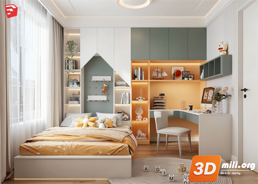 Children Room Scenes Skp FIles 